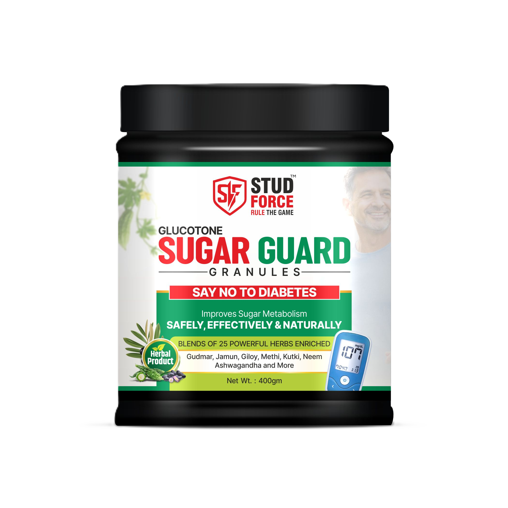 STUDFORCE Sugar Guard Granules Packaging